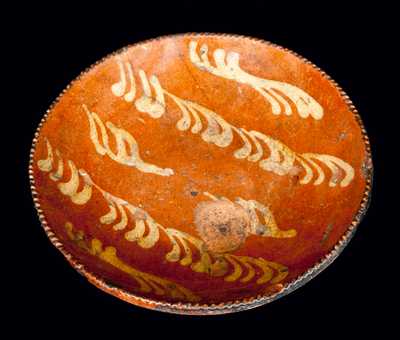 Slip-Decorated Redware Plate