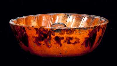Redware Cake Mold, probably PA