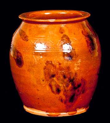 York County, Pennsylvania, Signed Redware Jar