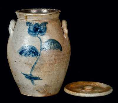 Ohio Stoneware Jar w/ Unusual Lid