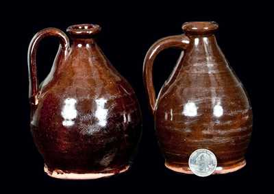 Pair of Miniature Redware Jugs