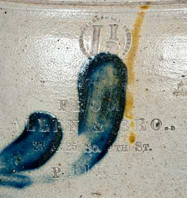 Philadelphia Stoneware Advertising Crock, Remmey