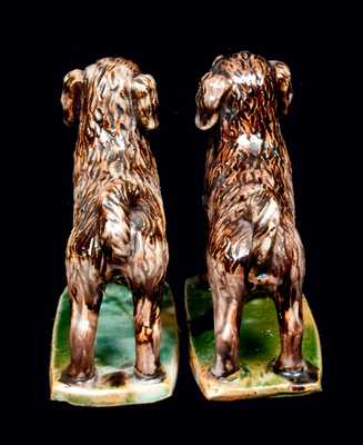 Pair of Standing Redware Dogs