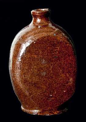 Four-Sided Redware Flask