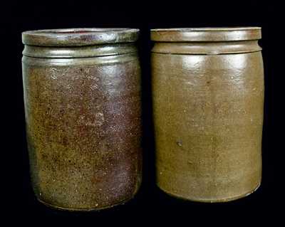 (2) Strasburg, Virginia, Stoneware Jars