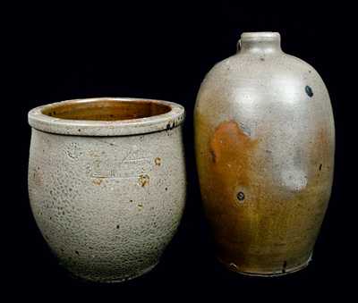 (2) GEO. W. MILLER / STRASBURG, VA Stoneware Pieces