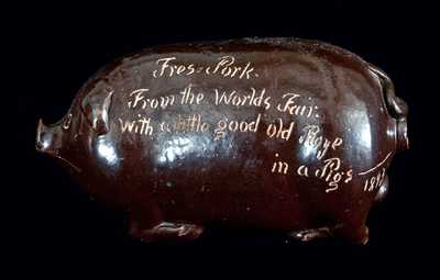 Anna Pottery Worlds Fair Pig Bottle