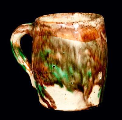 Shenandoah Pottery Mug, Multi-Glazed Redware