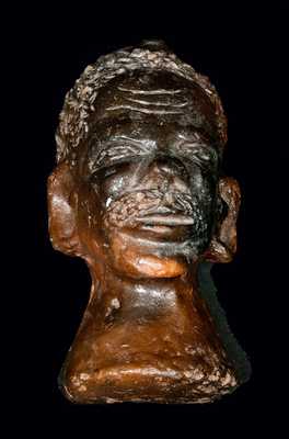 Detailed Sewer Tile Bust of an African-American Man