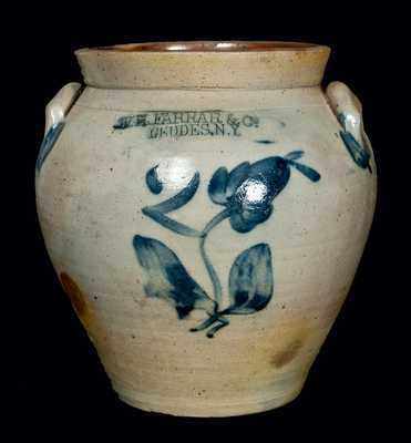 W.H. FARRAR & CO. / GEDDES, N.Y. Stoneware Jar