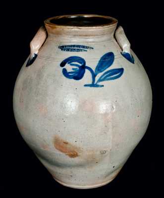 N. CLARK (Athens, New York) Ovoid Stoneware Jar