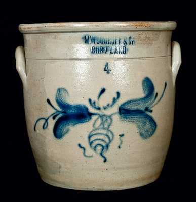 M. WOODRUFF & CO / CORTLAND Stoneware Cream Jar