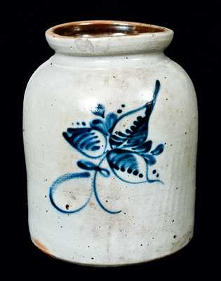 New York Stoneware jar w/ Foliate Design