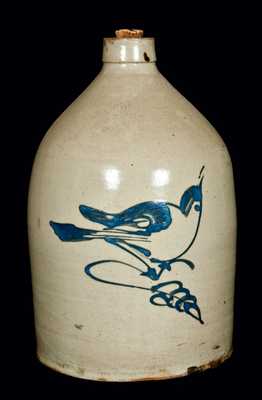 Fulper Pottery (Flemington, NJ) Cobalt Bird Jug