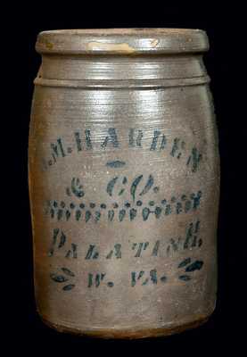 J.M. HARDEN / PALATINE / W. VA. Stoneware Wax Sealer