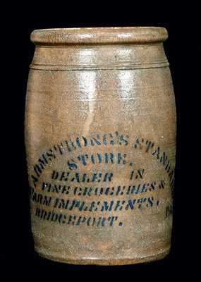 ARMSTRONGS STANDARD STORE / BRIDGEPORT, PA (now Brownsville) Jar