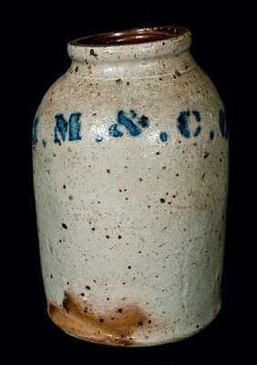 Ohio Stoneware Stenciled Canning Jar