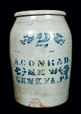 A. CONRAD. / NEW / GENEVA, PA Stoneware Jar