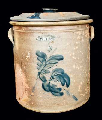 Six-Gallon H.B. PFALTZGRAFF / YORK, PA Stoneware Crock