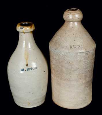 (2) Antique American Stoneware Bottles