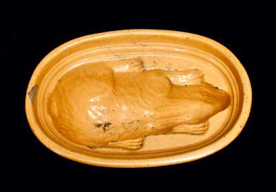 Yellowware Mold w/ Rabbit Design