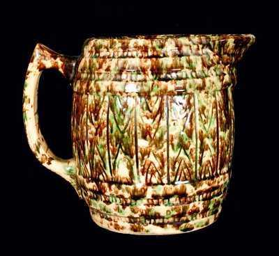 American Spongeware Pitcher (Green and Brown)