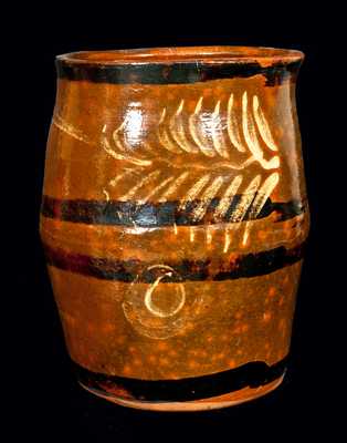 Outstanding Rochester-Genesee Valley, New York, Redware Jar