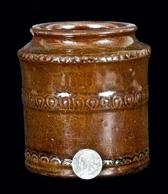 Jacob Heart (Chambersburg, PA) Diminutive Redware Tobacco Jar