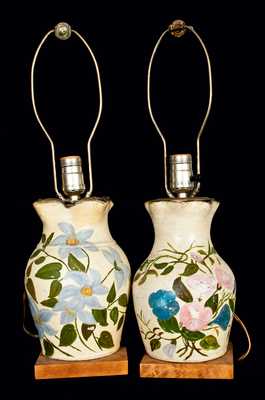 (2) Salt-Glazed Stoneware Vases, Rochester, New York