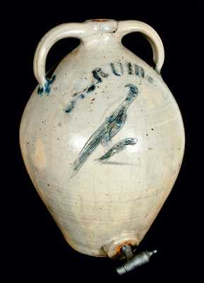 New York Stoneware RUM Cooler w/ Incised Bird