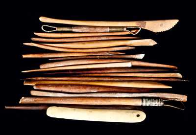 (21) Vintage Potter's Tools