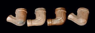 (4) Stoneware Pipe Heads