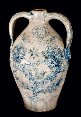 American Stoneware Masterpiece, Memorial Jug for a Potter Who Drowned