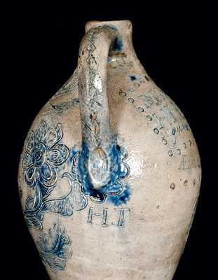 American Stoneware Masterpiece, Memorial Jug for a Potter Who Drowned
