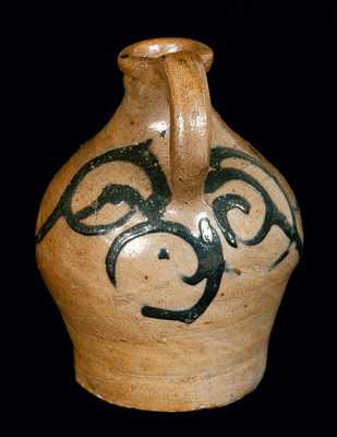 Extremely Early New York City Stoneware Jug, Adam States, c1745