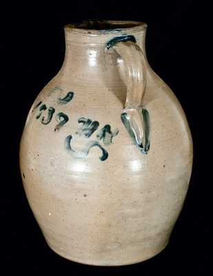 1839 American Stoneware Pitcher, Probably Midwestern
