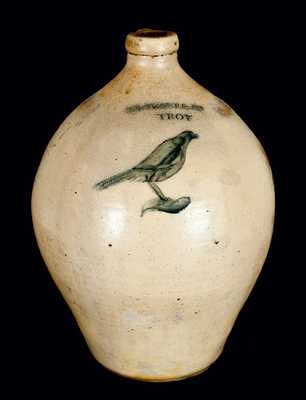 I. SEYMOUR & CO. / TROY Incised Bird Jug