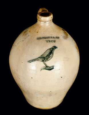 I. SEYMOUR & CO. / TROY Incised Bird Jug