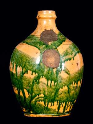 Important Great Road Pottery Jug, C.A. Haun, Greene County, Tennessee