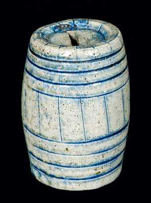 Miniature Stoneware Keg Bank (Rare Form)