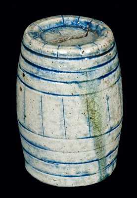 Miniature Stoneware Keg Bank (Rare Form)