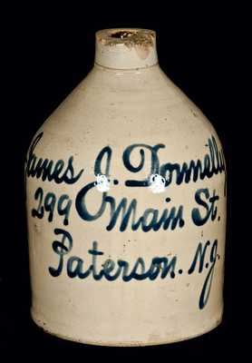 Paterson, NJ Stoneware Advertising Jug (Fulper, Flemington, New Jersey)