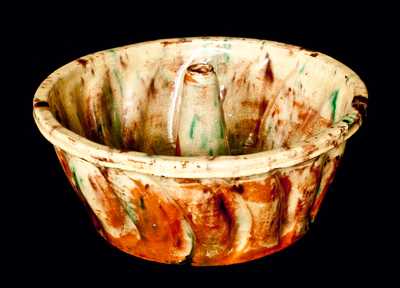 Shenandoah Valley Redware Cake Mold, J. Eberly, Strasburg, Virginia