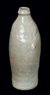 New Jersey Stoneware Early Flask Impressed RUM