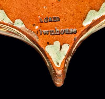 Important Pennsylvania Redware Heart-Shaped Inkstand