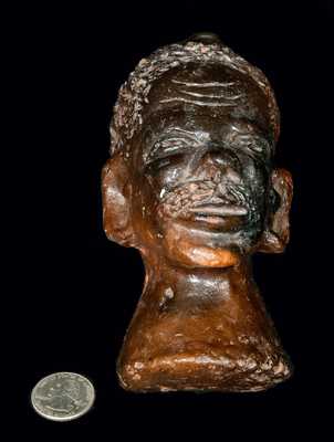 Detailed Sewer Tile Bust of an African-American Man