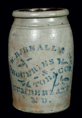 Cumberland, MD Advertising Cream Jar