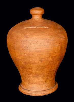 Large American Redware Bank