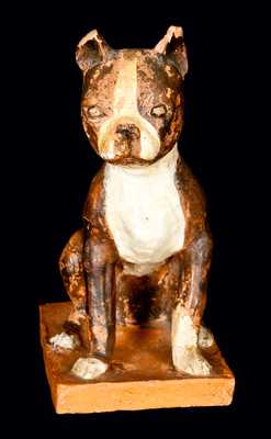 American Redware Boxer Dog Figure