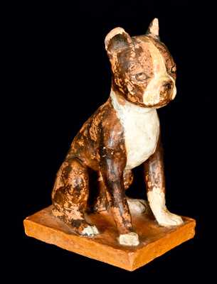 American Redware Boxer Dog Figure